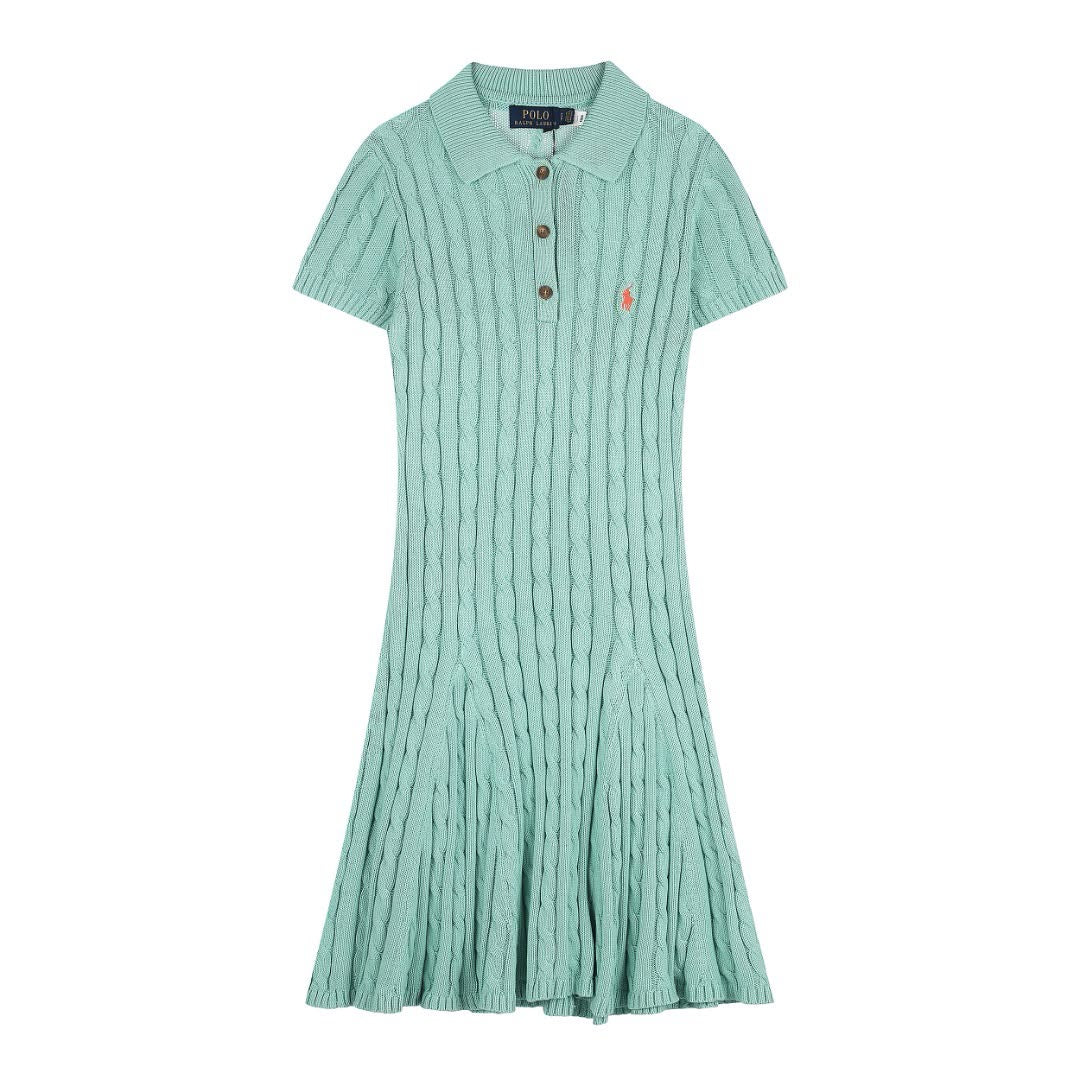 Ralph Lauren Knee-length cable-knit polo dress – ATHENA Bodywear