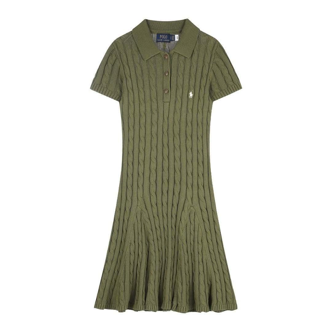 Ralph Lauren Knee-length cable-knit polo dress – ATHENA Bodywear