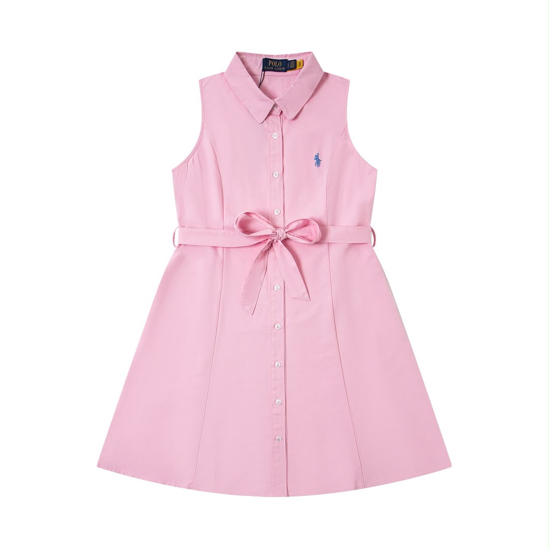 Oxford belted sleeveless shirtdress - blousedress