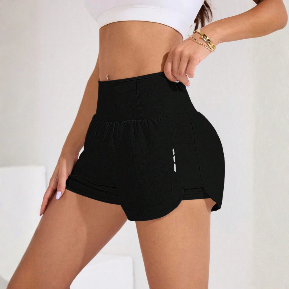 Plus Size Zip Up Activewear Jacket for Women – Long Sleeve Workout Gym JacketWomen’s 2 in 1 Running Shorts with Pockets – Elastic Waist Workout Gym Shorts