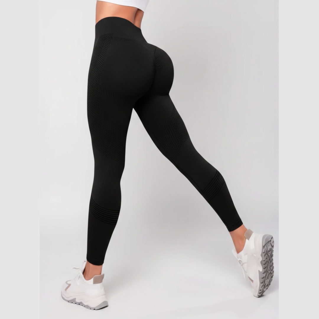 Seamless High Waisted Gym Leggings for Women – Stretch Workout Leggings with Wide Waistband