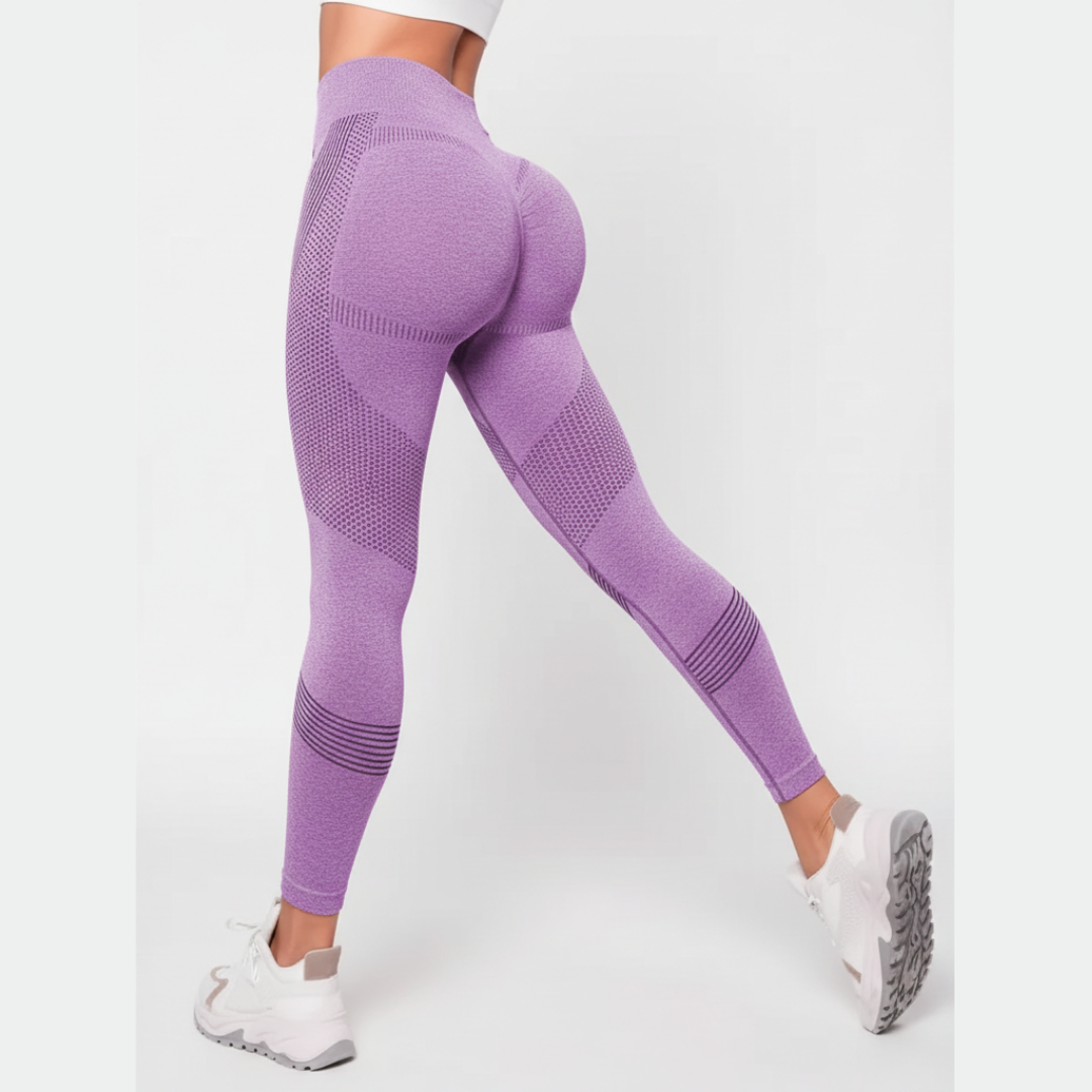 Seamless High Waisted Gym Leggings for Women – Stretch Workout Leggings with Wide Waistband