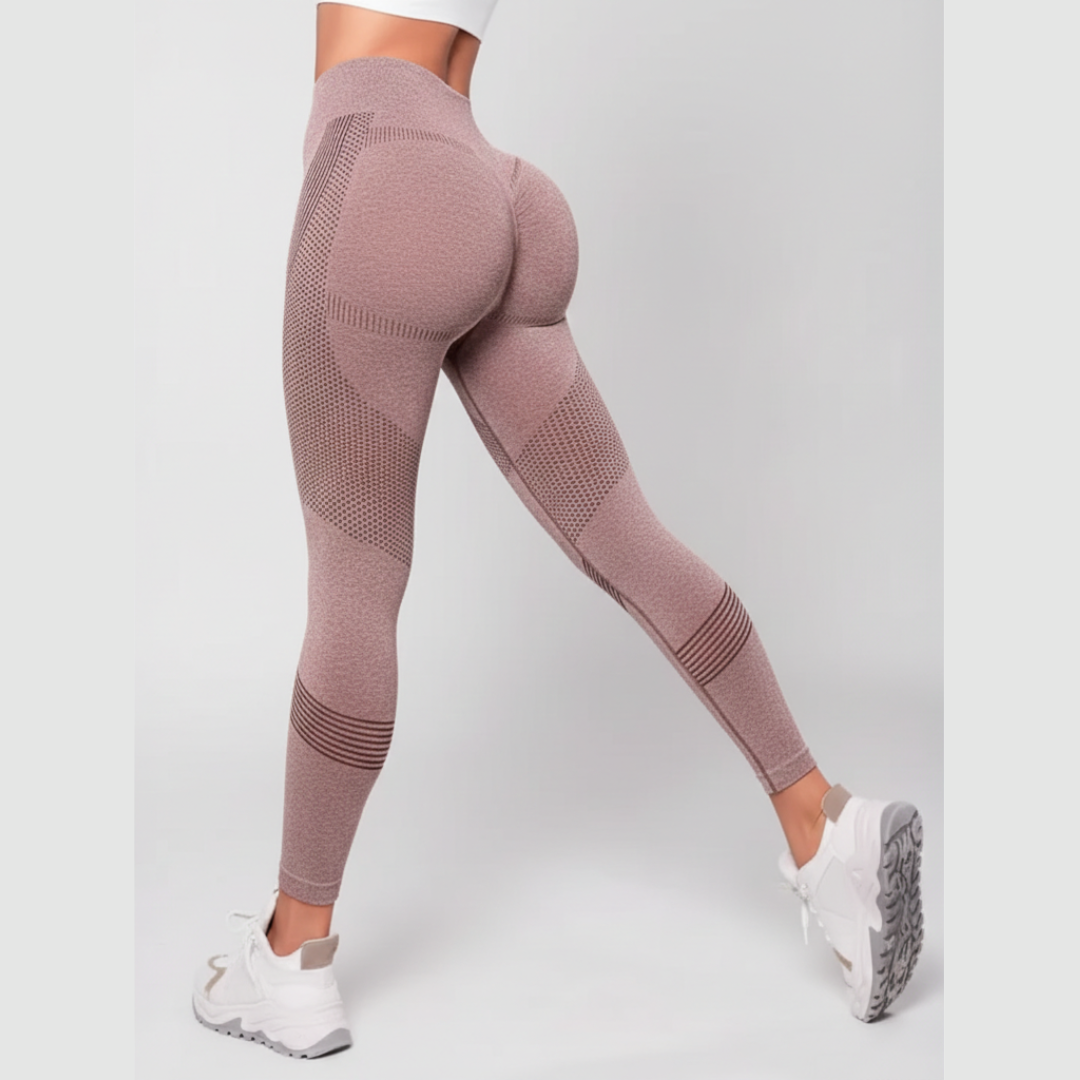 Seamless High Waisted Gym Leggings for Women – Stretch Workout Leggings with Wide Waistband