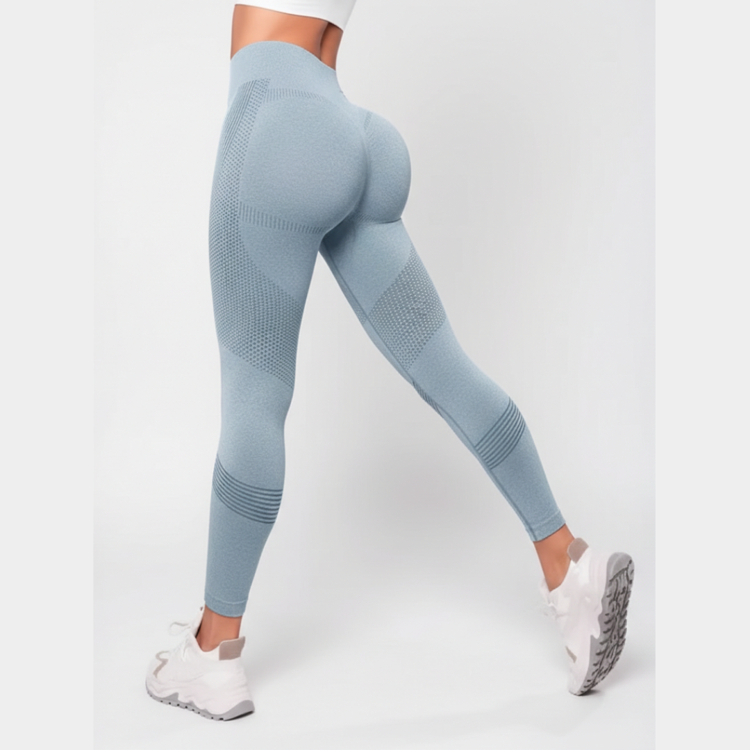 Seamless High Waisted Gym Leggings for Women – Stretch Workout Leggings with Wide Waistband