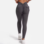 High Waisted Gym Leggings with Back Pocket for Women – Stretch Workout Leggings