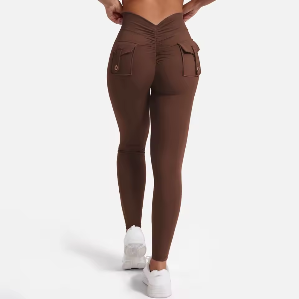 High Waisted Gym Leggings with Back Pocket for Women – Stretch Workout Leggings