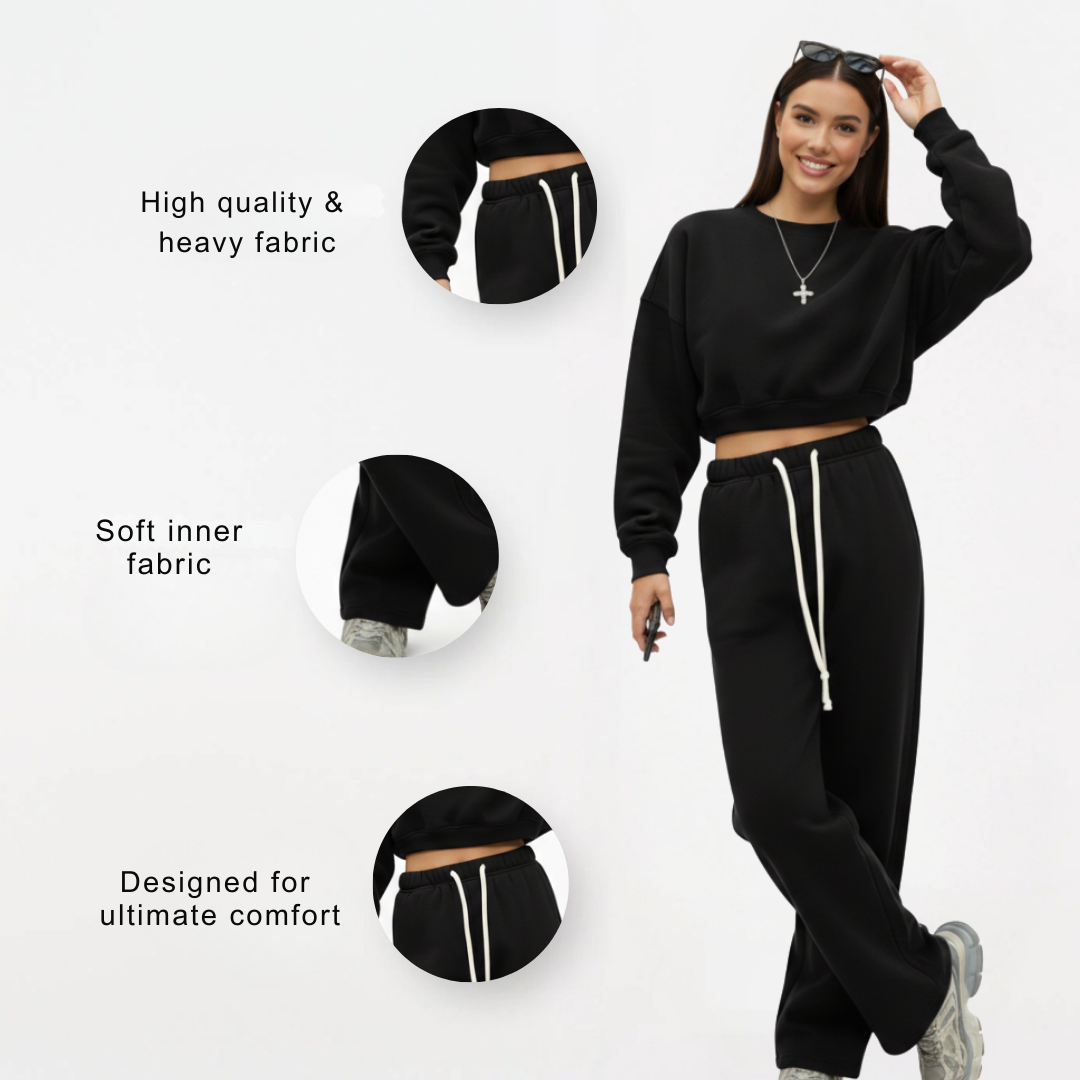 Women’s Straight Leg Joggers – Casual Sweatpants with Elastic Waist and Drawstring