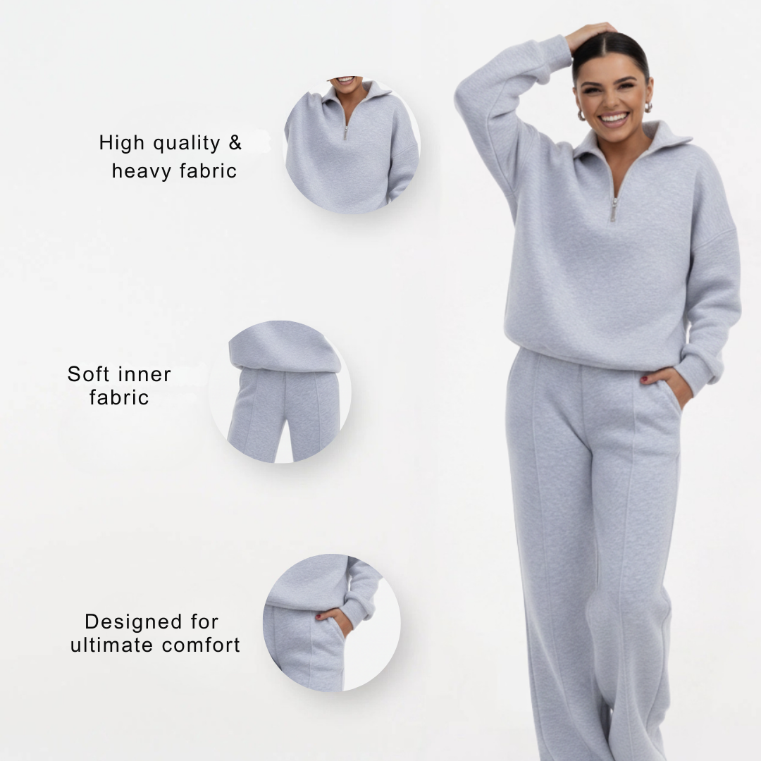 Women’s Lounge Set with Pullover and Joggers – Two Piece Casual Matching Outfit