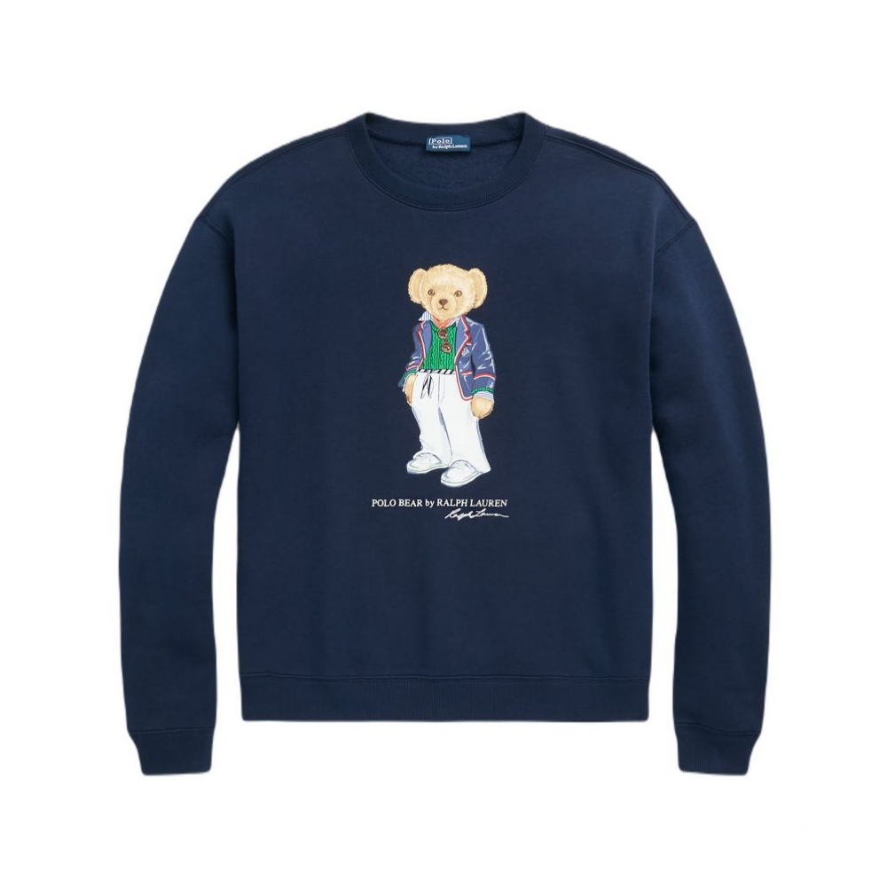 Polo Ralph Lauren Polo Bear Fleece Sweatshirt Navy Blue in Navy