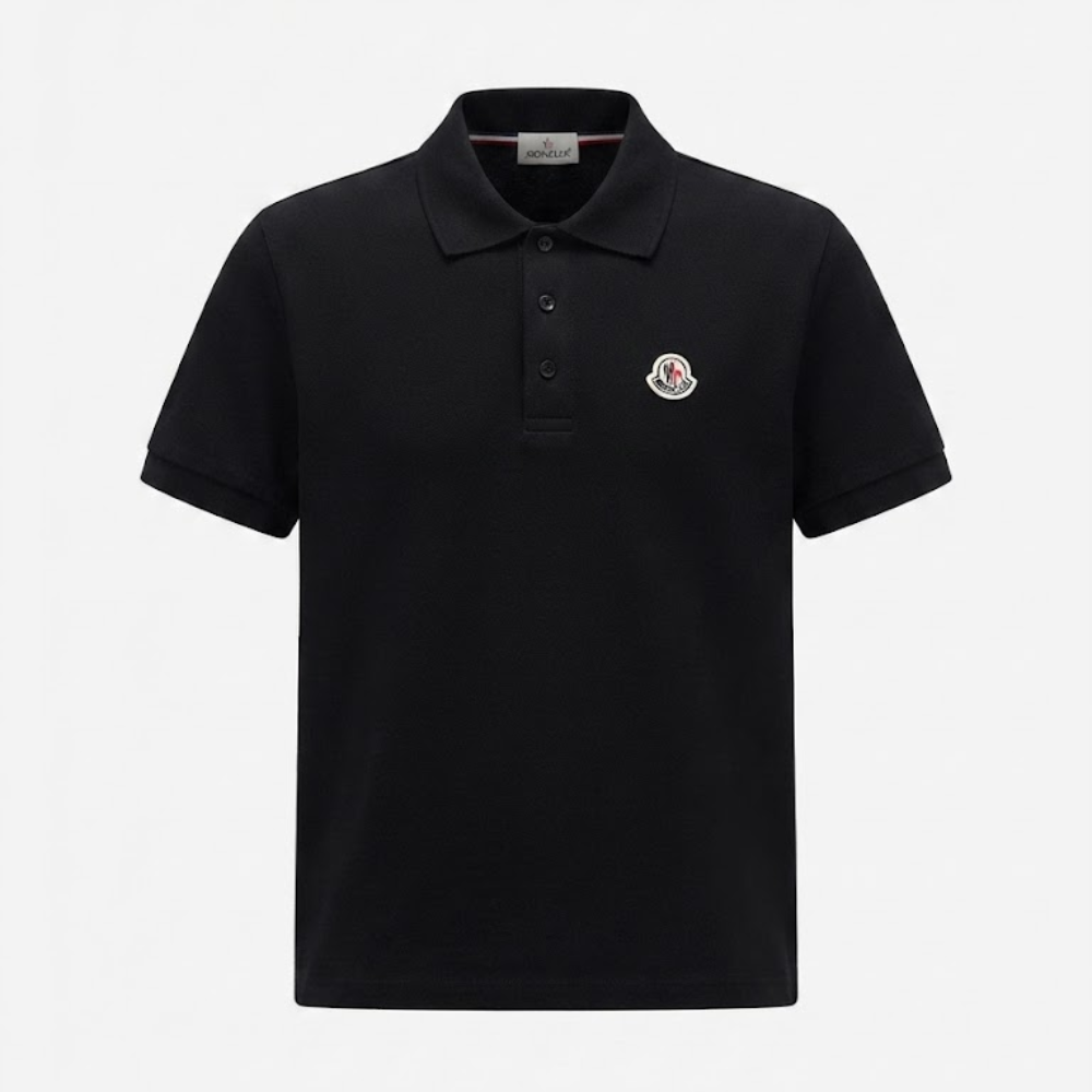 Moncler Logo Patch Short Sleeve Polo Shirt