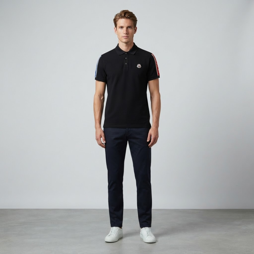 Moncler Men's Piqué Logo Polo Shirt