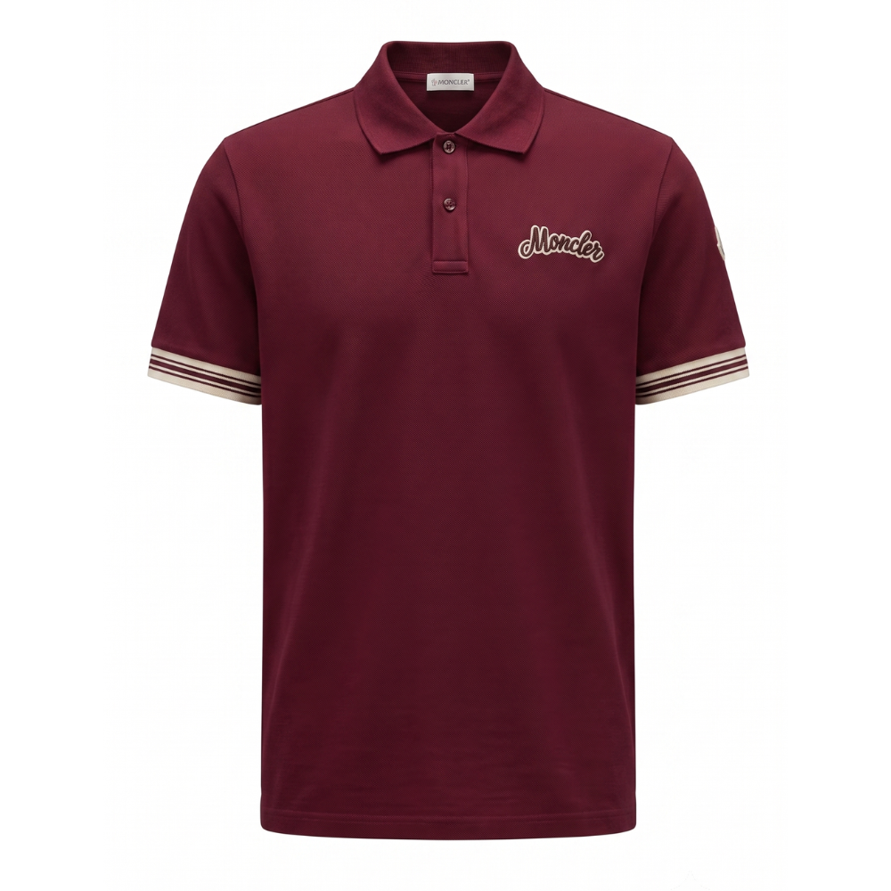 Moncler Men's Cotton Piqué Logo Polo Shirt