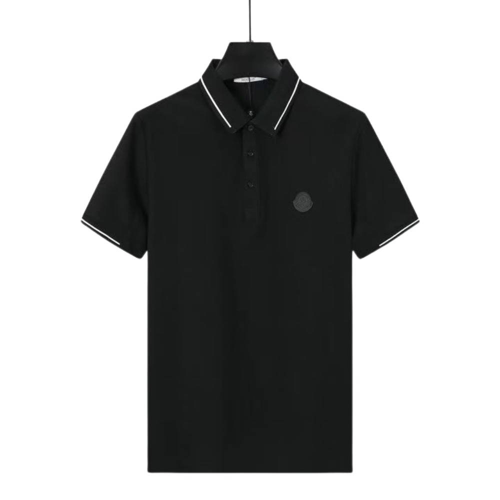 Moncler Men's Logo Patch Cotton Polo Shirt