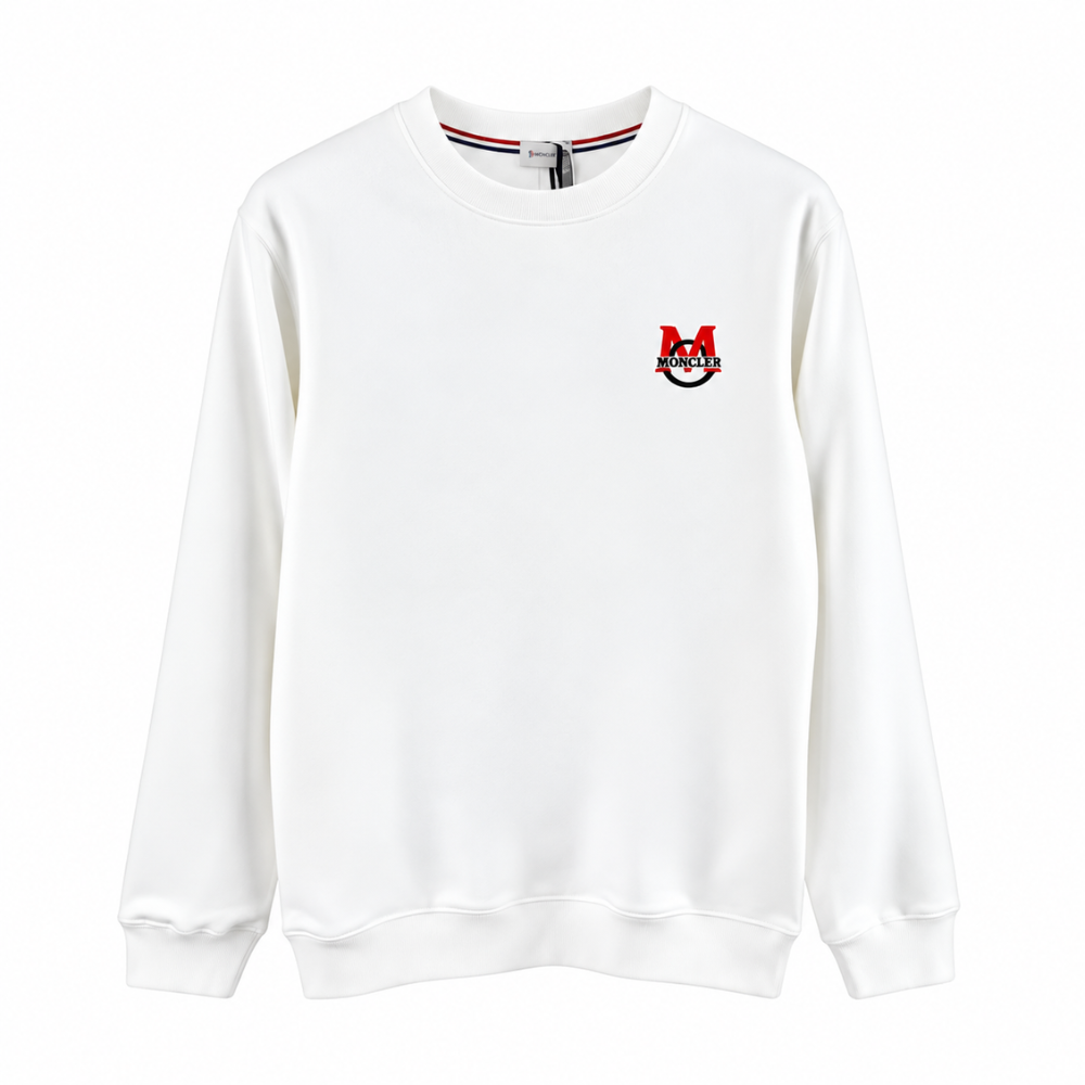 Moncler Men's Logo Patch Crew Neck Sweatshirt