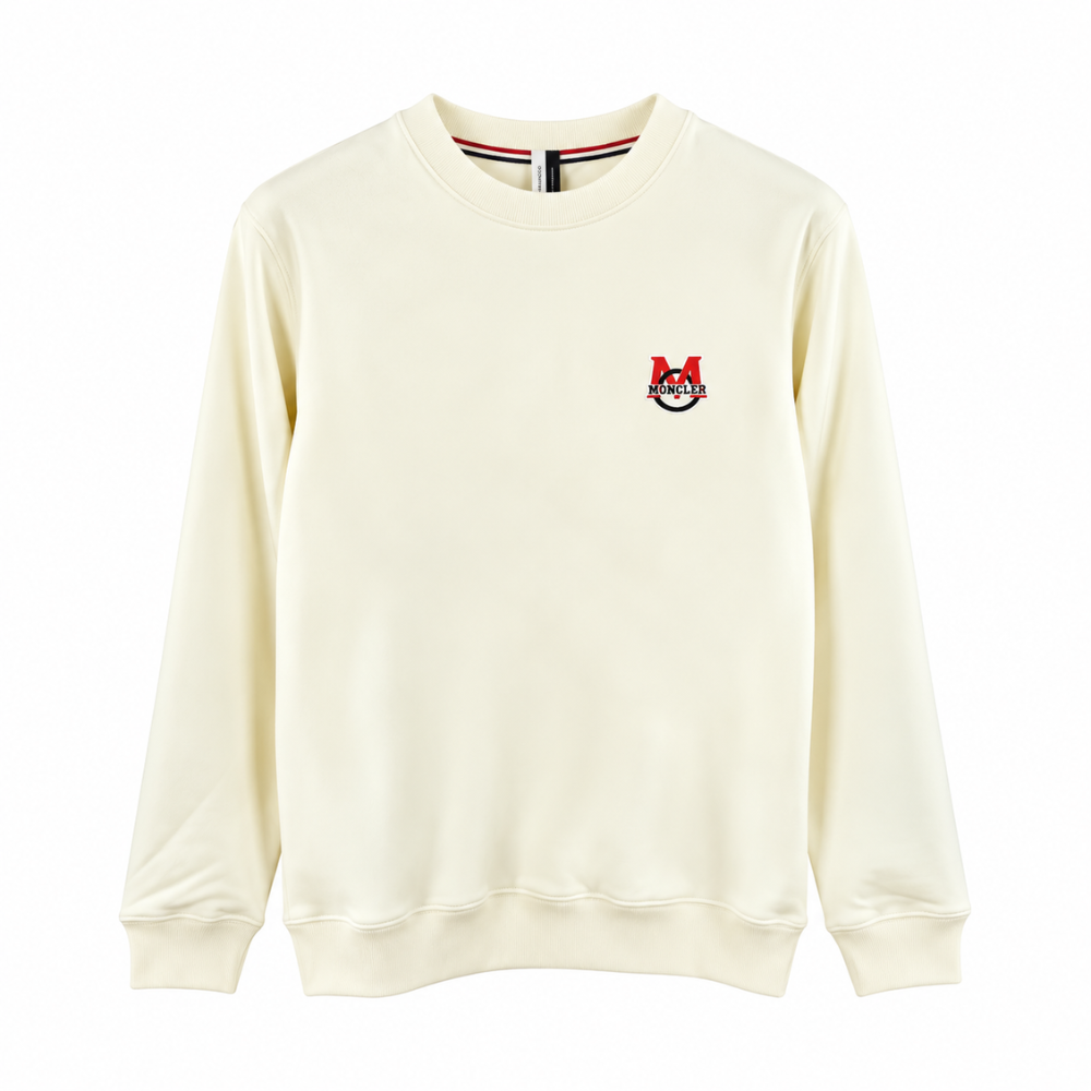 Moncler Men's Logo Patch Crew Neck Sweatshirt