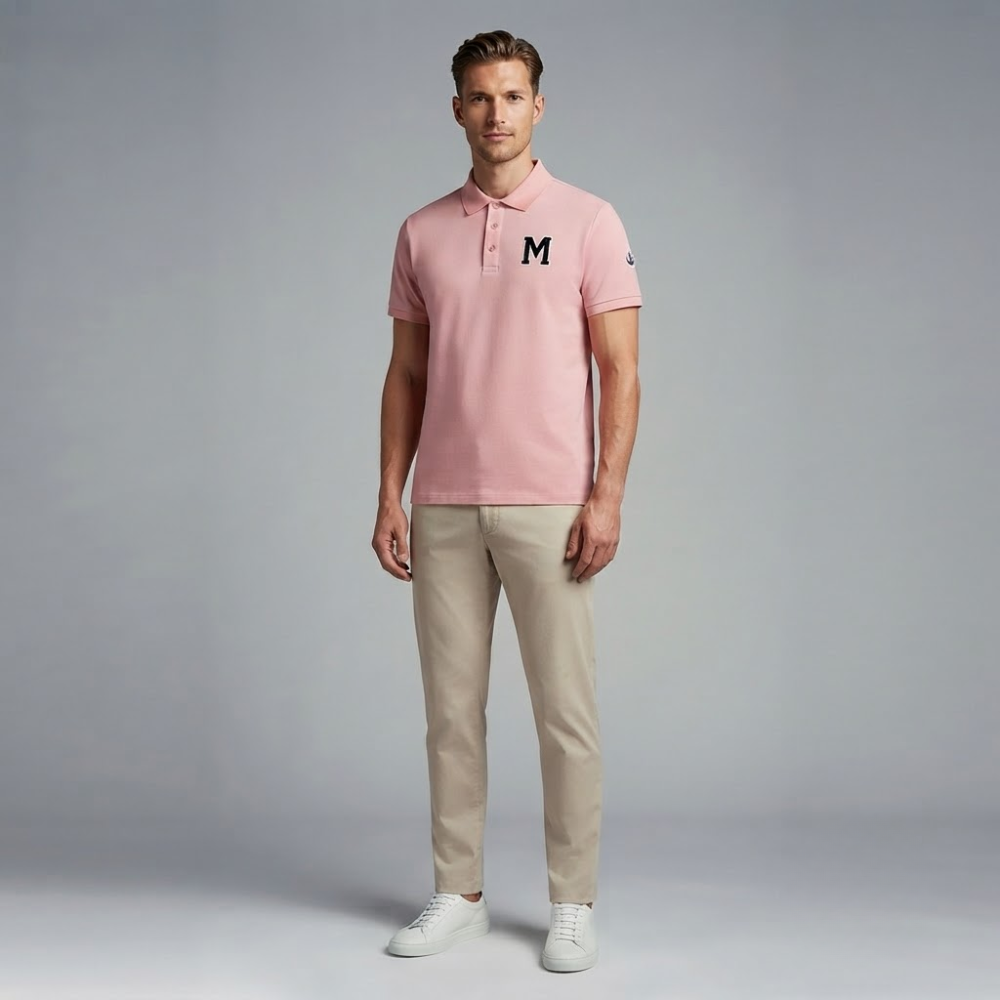 Moncler Men's M Monogram Cotton Piqué Polo Shirt