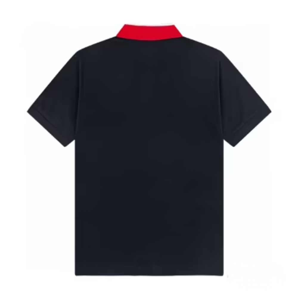 Moncler Men's Cotton Piqué Contrast Collar Logo Polo Shirt