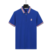 Moncler Men's Logo-Patch Striped-Trim Polo Shirt