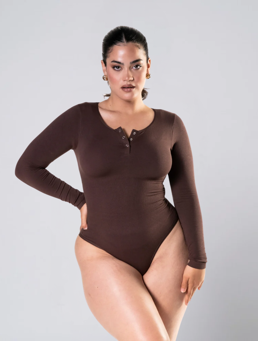 Seamless Long Sleeve Shapewear Bodysuit for Women – Smooth Stretch Body