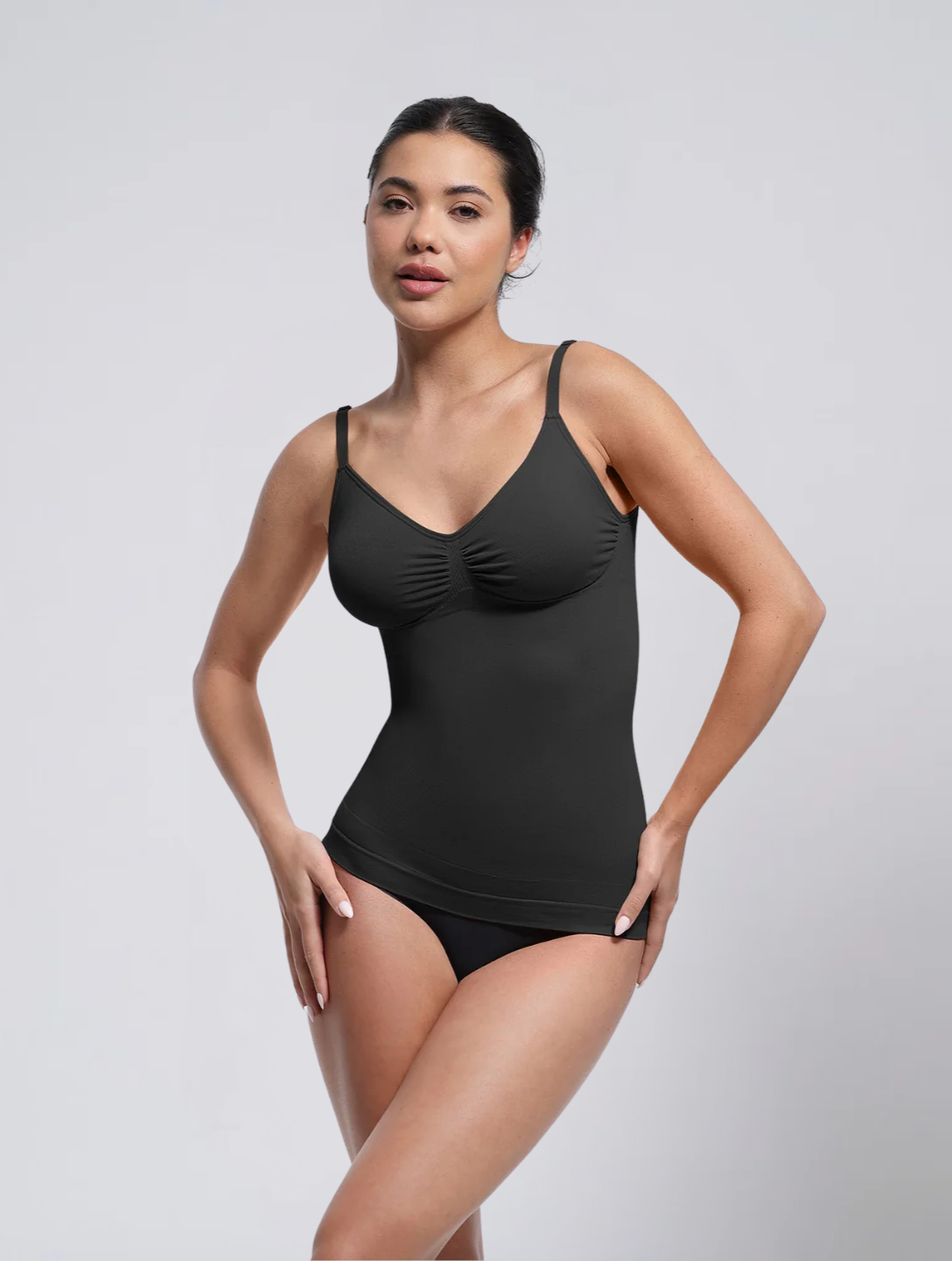Seamless Camisole Bodysuit for Women – V Neck Stretch Body for Layering