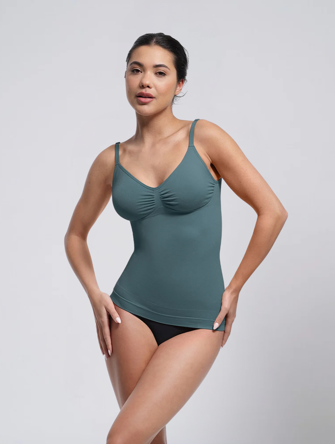 Seamless Camisole Bodysuit for Women – V Neck Stretch Body for Layering