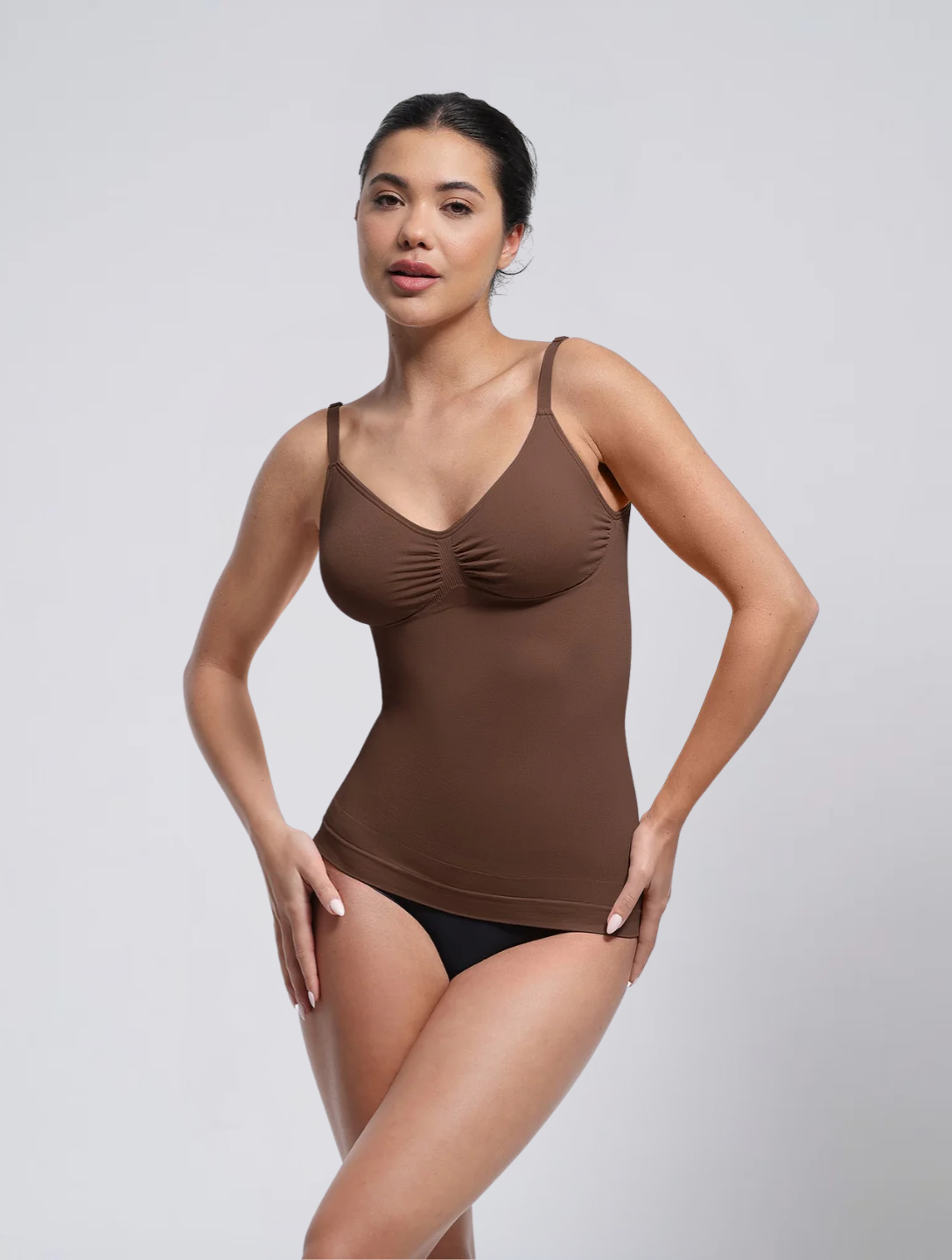 Seamless Camisole Bodysuit for Women – V Neck Stretch Body for Layering