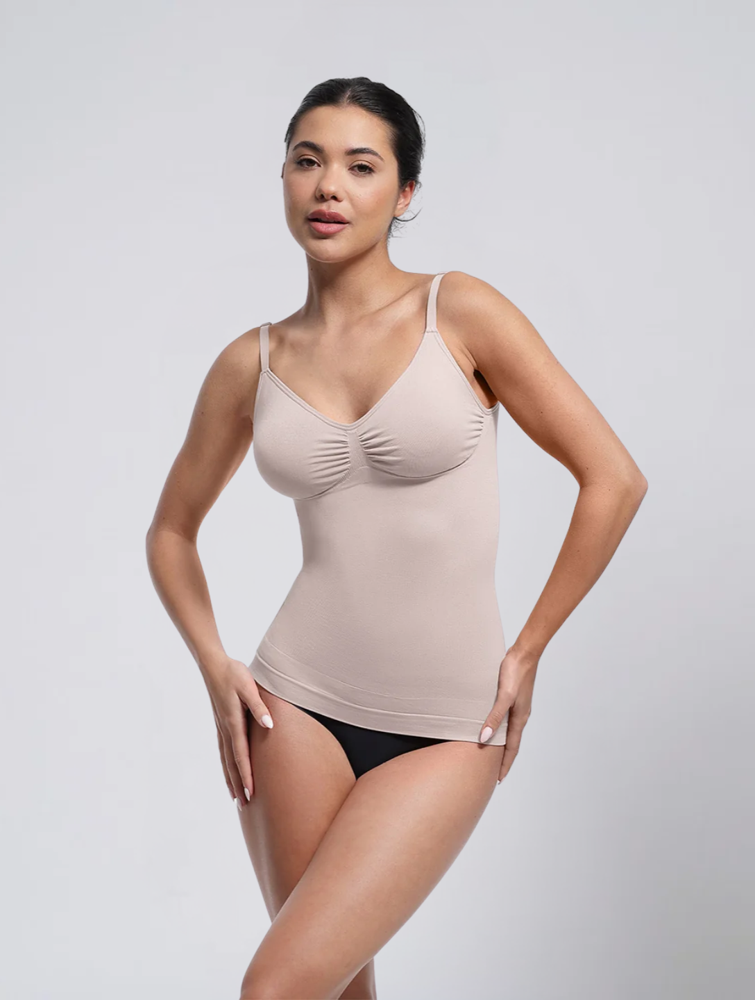 Seamless Camisole Bodysuit for Women – V Neck Stretch Body for Layering