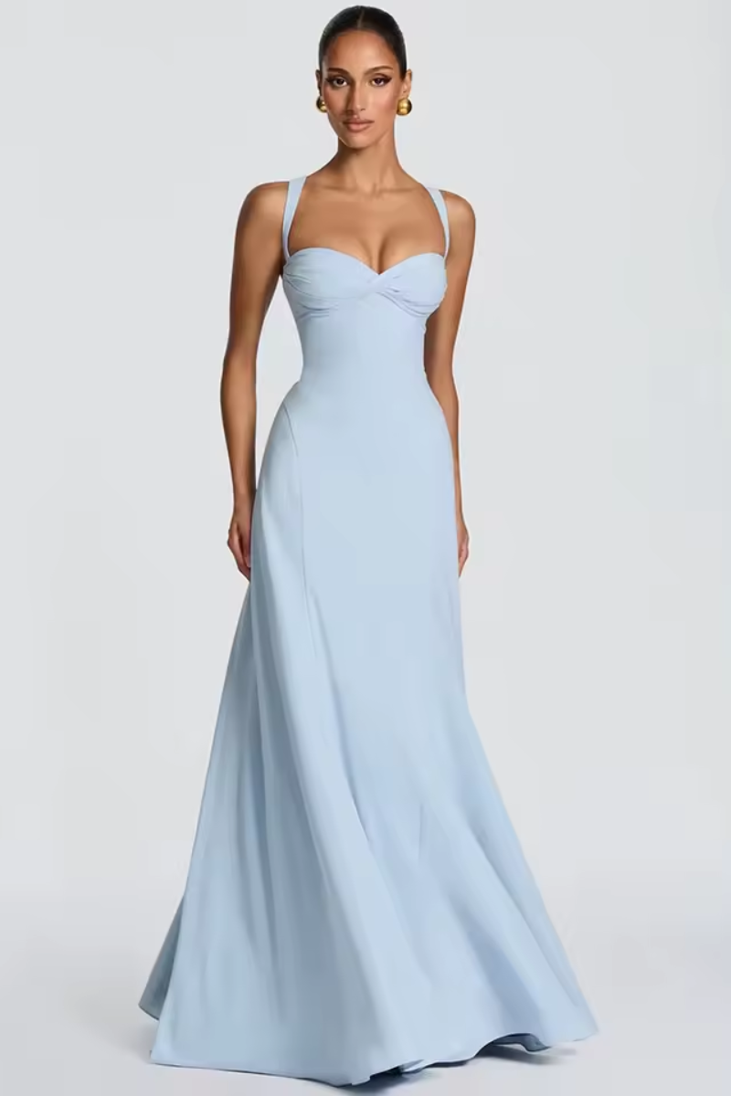 Off Shoulder Bodycon Maxi Dress for Women – Elegant Backless Evening Summer Dress