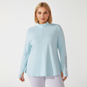 Plus Size Sleeveless Half Zip Workout Top for Women – Gym Tank Activewear