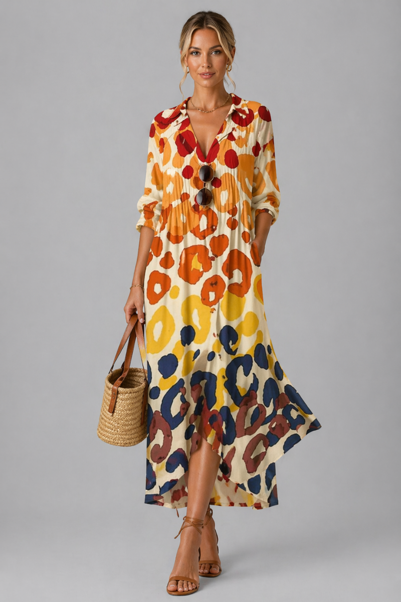 Paula Women's Boho Maxi Dress - Floral Casual Summer Dress