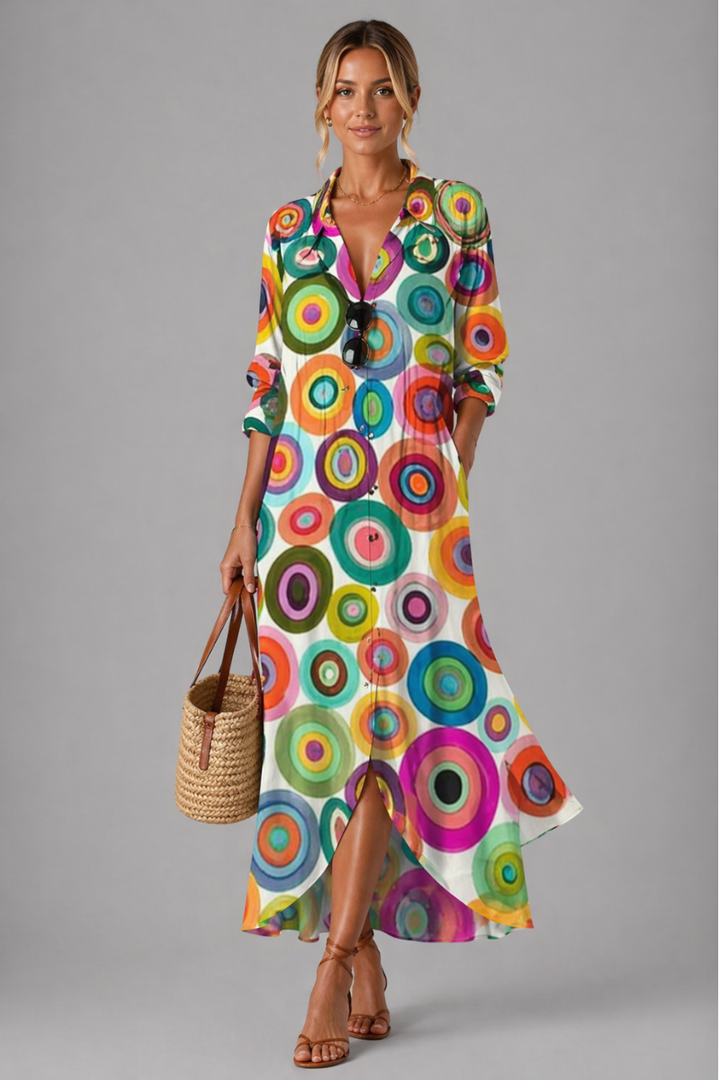 Paula Women's Boho Maxi Dress - Floral Casual Summer Dress