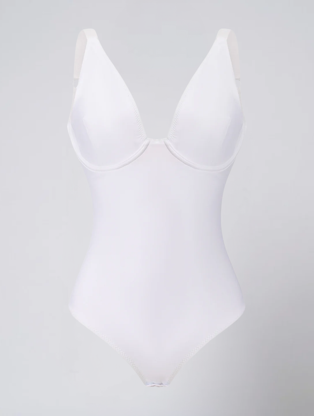 Seamless Plunge Bodysuit for Women – Deep V Neck Stretch Body for Elegant Outfits