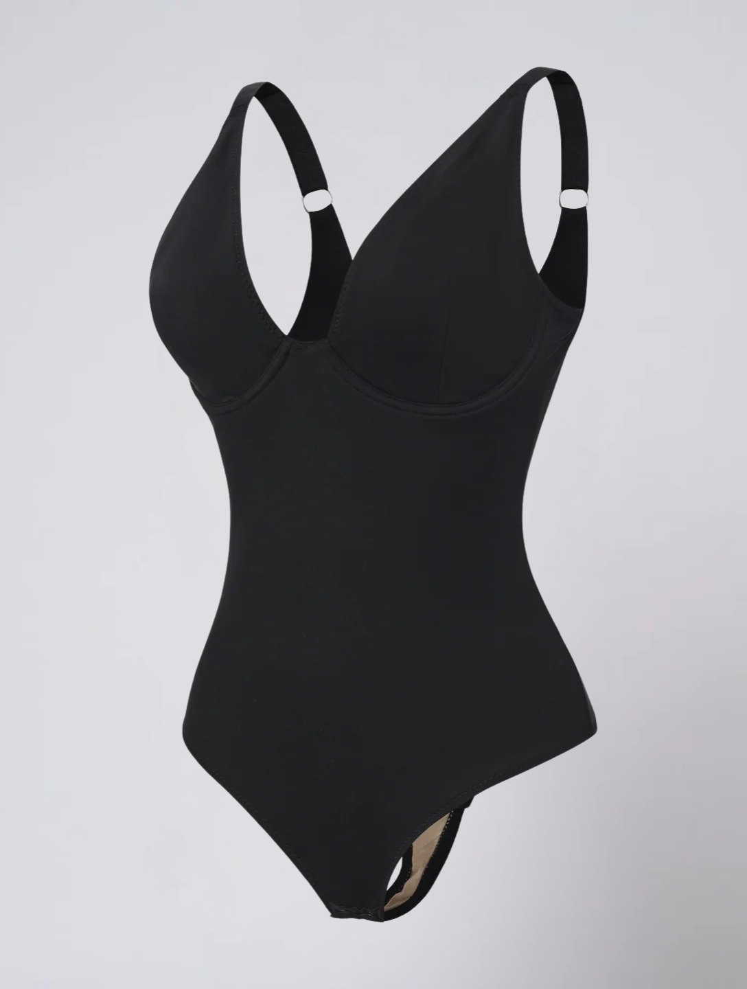 Seamless Plunge Bodysuit for Women – Deep V Neck Stretch Body for Elegant Outfits