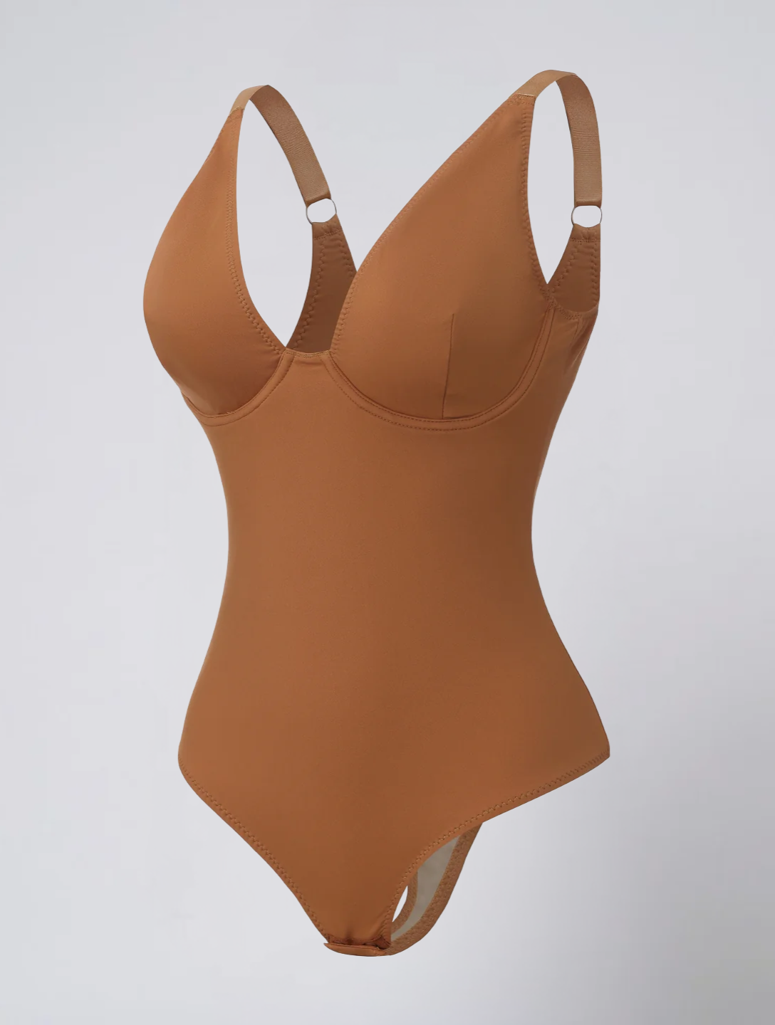 Seamless Plunge Bodysuit for Women – Deep V Neck Stretch Body for Elegant Outfits