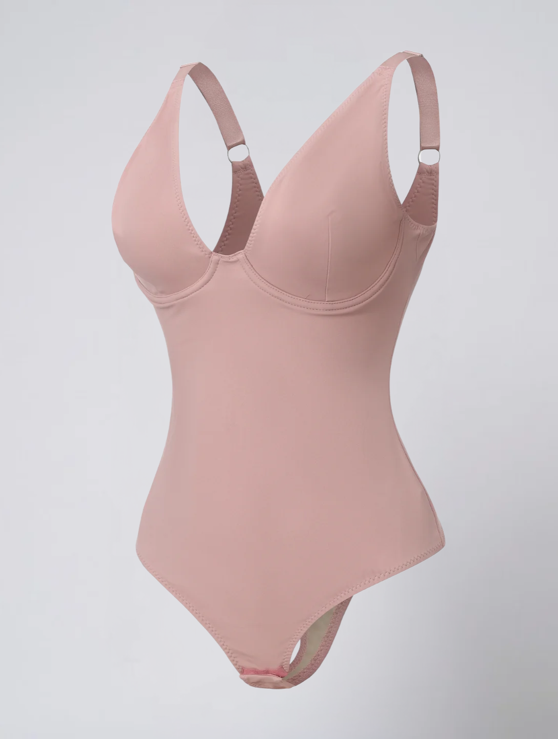 Seamless Plunge Bodysuit for Women – Deep V Neck Stretch Body for Elegant Outfits