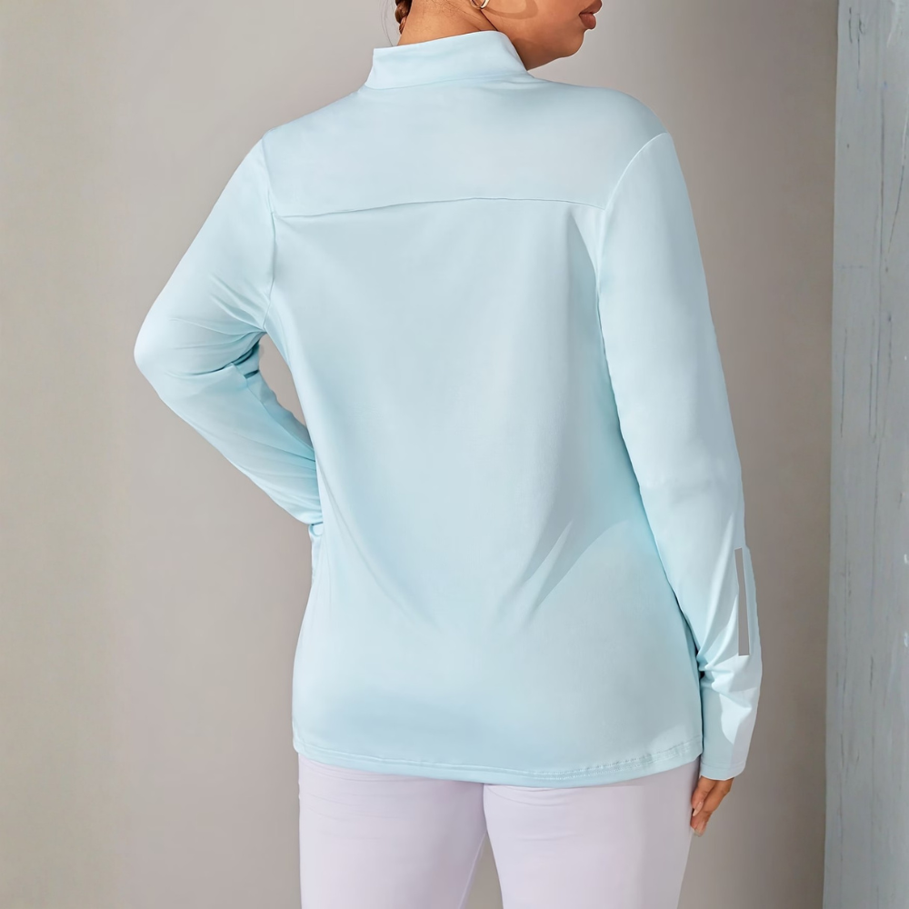 Plus Size Sleeveless Half Zip Workout Top for Women – Gym Tank Activewear