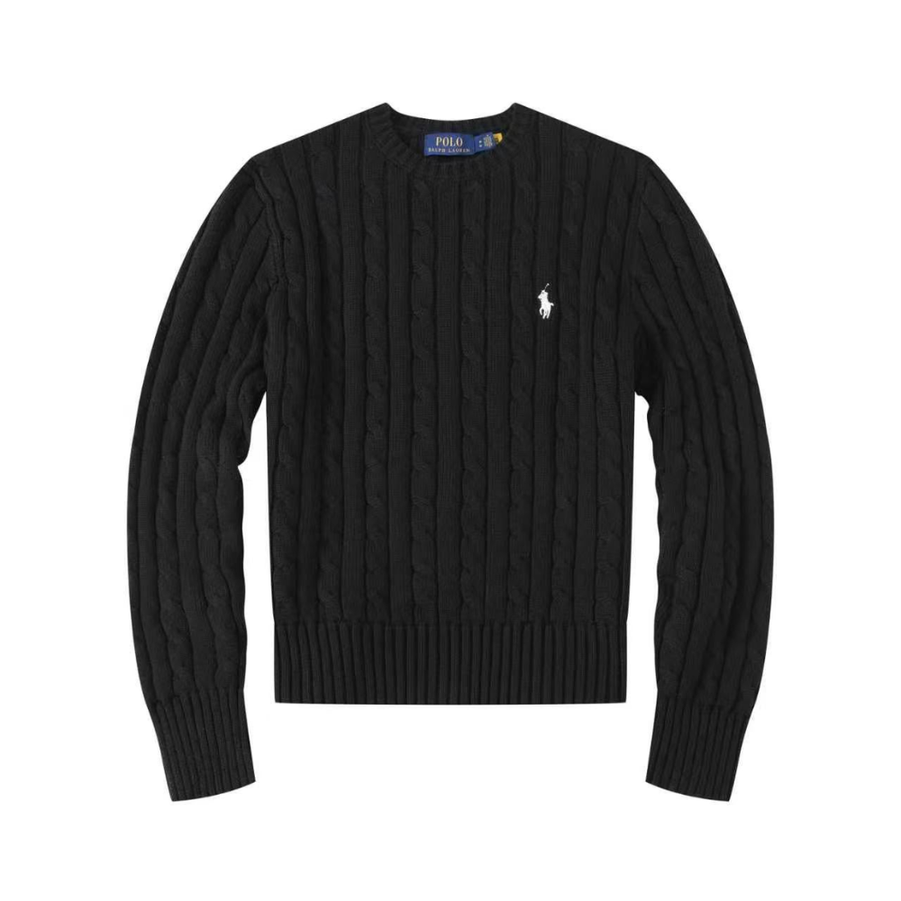Polo Cable-Knit Cotton Unisex Sweater