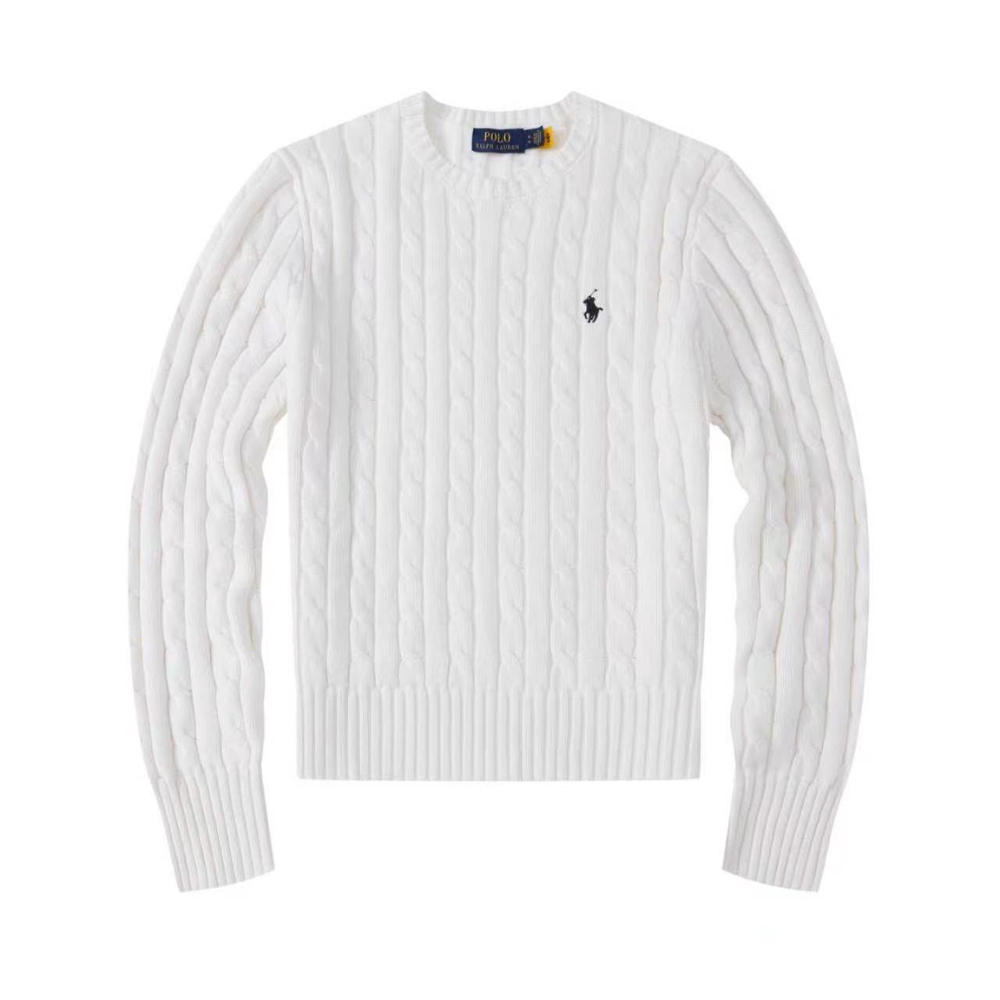 Polo Cable-Knit Cotton Unisex Sweater