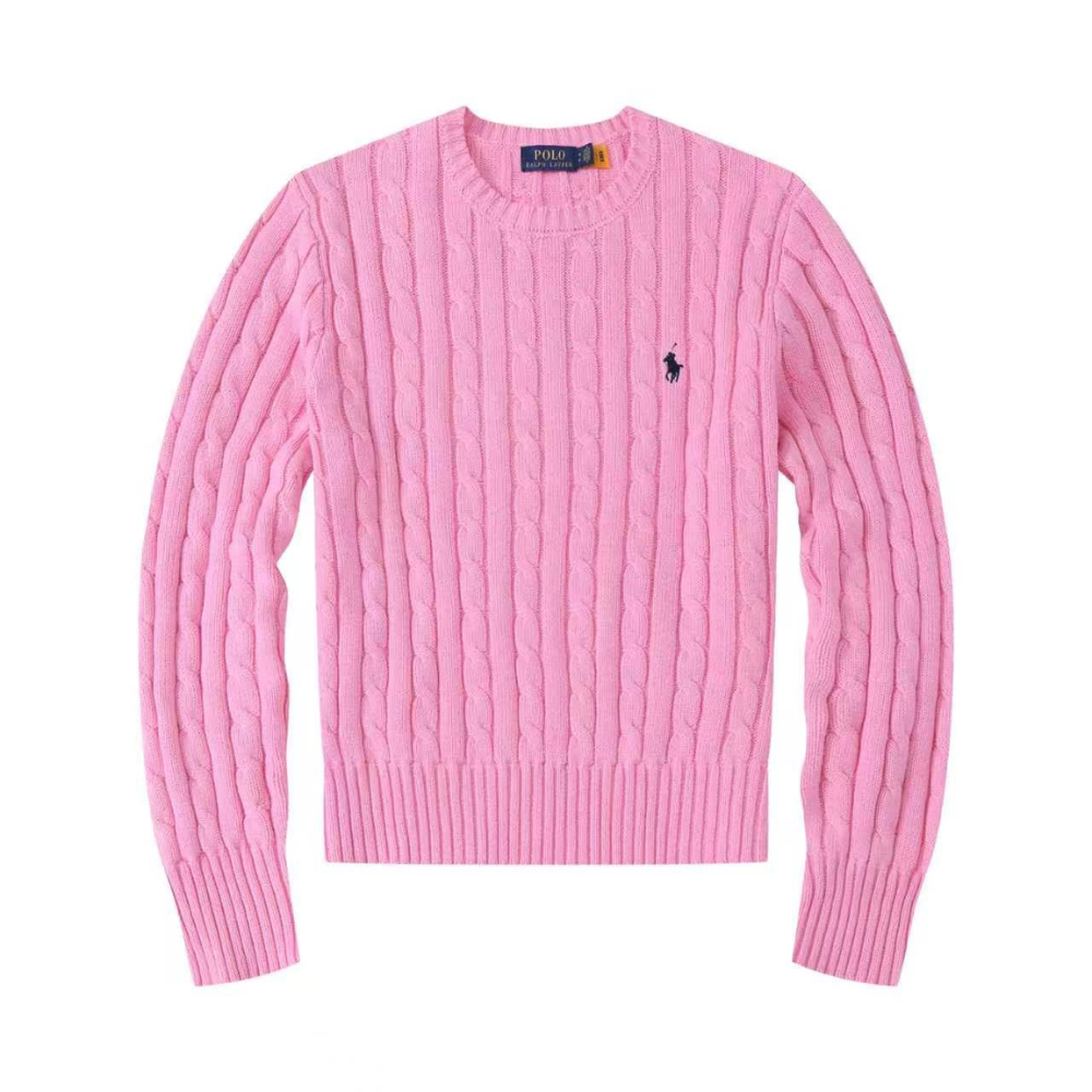 Polo Cable-Knit Cotton Unisex Sweater