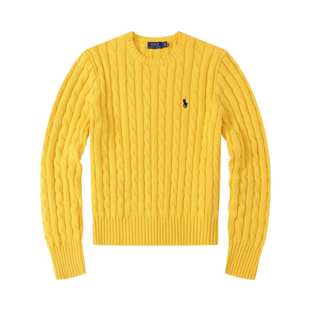 Polo Cable-Knit Cotton Unisex Sweater