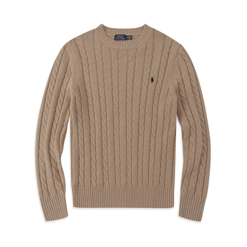 Polo Cable-Knit Cotton Unisex Sweater
