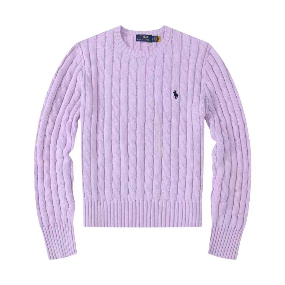 Polo Cable-Knit Cotton Unisex Sweater