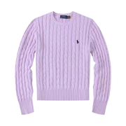 Polo Cable-Knit Cotton Unisex Sweater