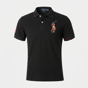 Polo Ralph Lauren Black Custom Fit Big Pony Embroidered Polo Shirt