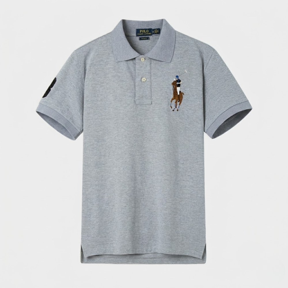 Polo Ralph Lauren Black Custom Fit Big Pony Embroidered Polo Shirt