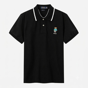Polo Ralph Lauren Black Custom Slim Fit Polo Bear Embroidered Polo Shirt