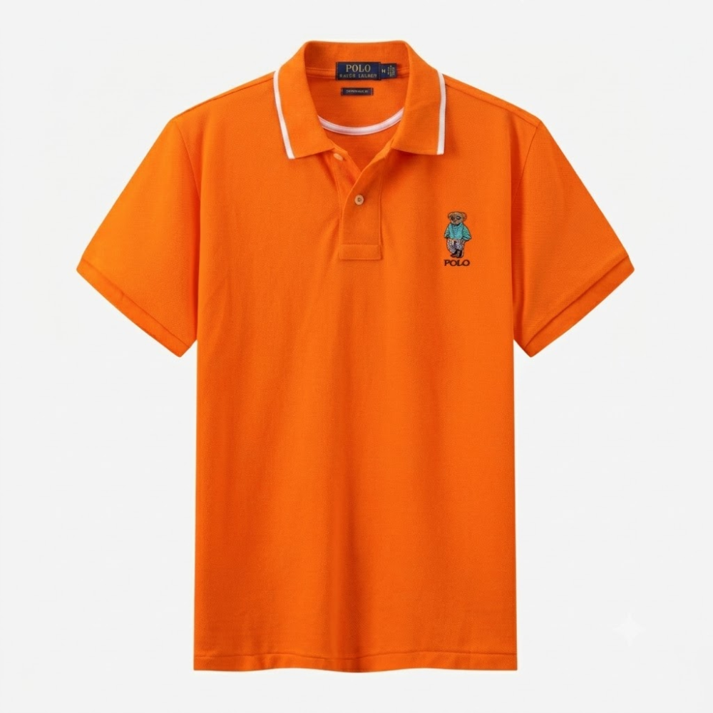 Polo Ralph Lauren Black Custom Slim Fit Polo Bear Embroidered Polo Shirt