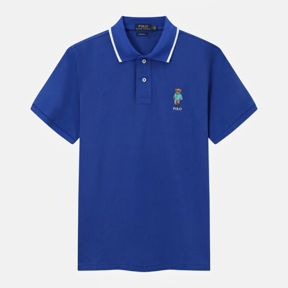 Polo Ralph Lauren Black Custom Slim Fit Polo Bear Embroidered Polo Shirt