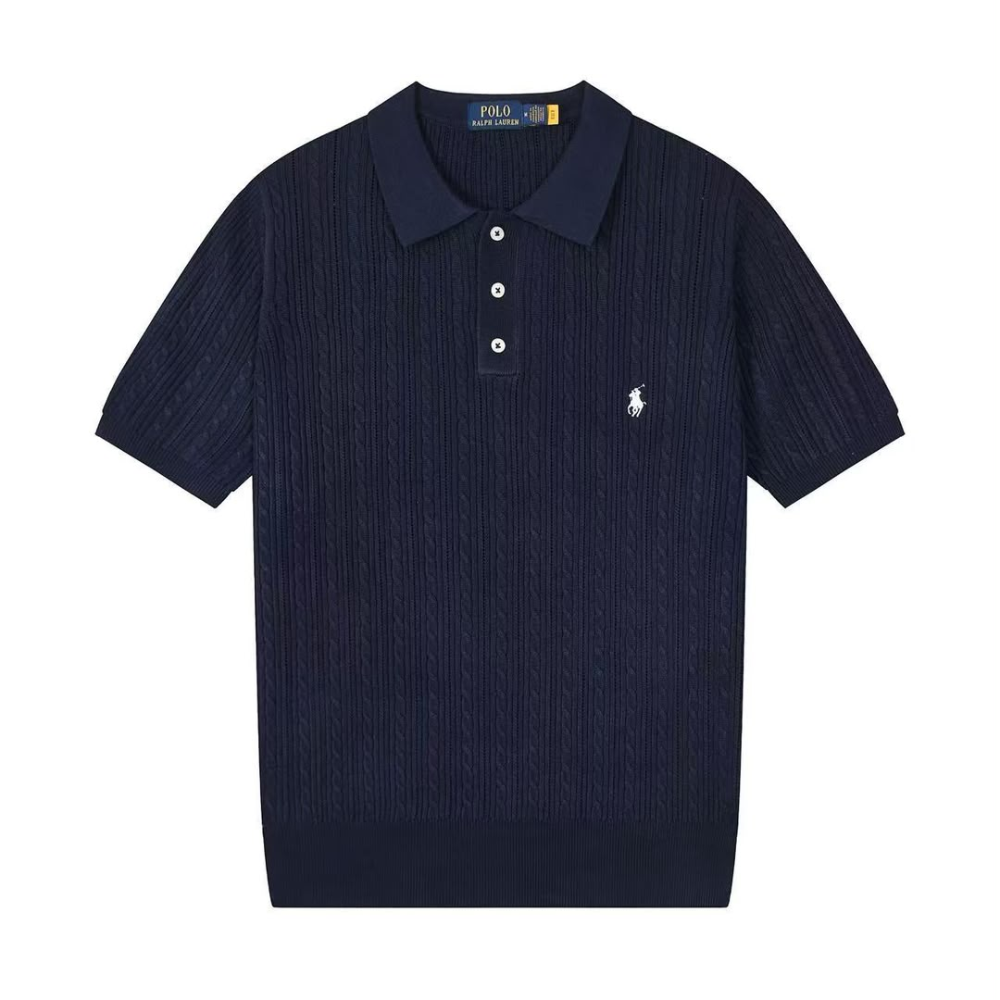 Polo Ralph Lauren Cable-Knit Short Sleeve Polo Shirt