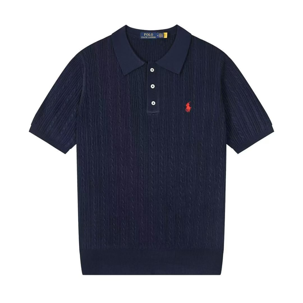 Polo Ralph Lauren Cable-Knit Short Sleeve Polo Shirt